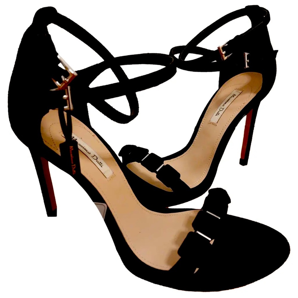 NWT! Massimo Dutti suede ankle wrap heels